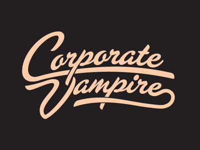 Corporate Vampire corporate vampire film logo monster movie noir photographer retro script vampire vintage