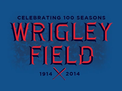 Wrigley Field 100 Years 100 apparel baseball centennial chicago cubs printing screen sports team vintage wrigley