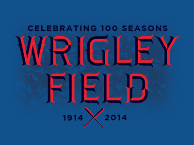 Wrigley Field 100 Years 100 apparel baseball centennial chicago cubs printing screen sports team vintage wrigley