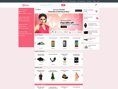 Ecommerce Portal ui ux webdesign