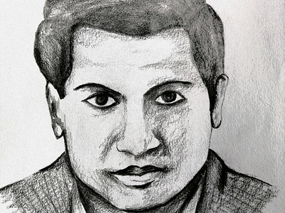 Srinivasa Ramanujan Indian mathematician pencil art