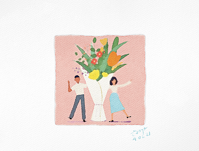 Couple 2021 angkritth illustration love valentine