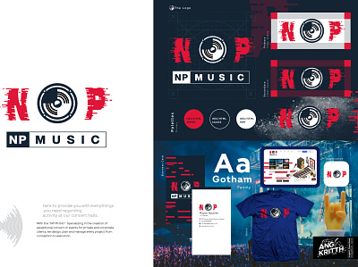 NP Music amplifier angkritth branding concert coperate corporate identity guideline icon logo music rock shirt ui ux website