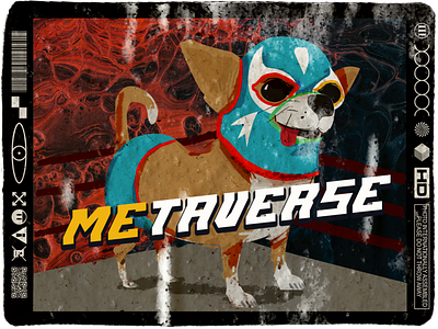 Chihuahua in Mataverse angkritth character design chihuahua design dog illustration mataverse mexican vector wrestling
