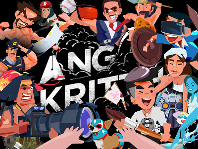 My imagination #angkritth angkritth boxing branding cha character character design fight fighter graphic design illustration judo logo police team