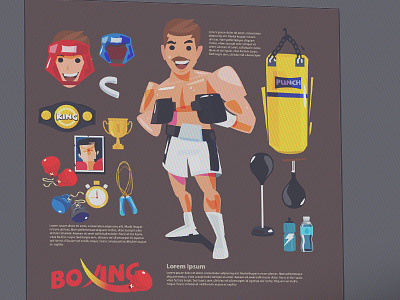 Uncle Boxing angkritth boxer boxing character characterdesign illustration