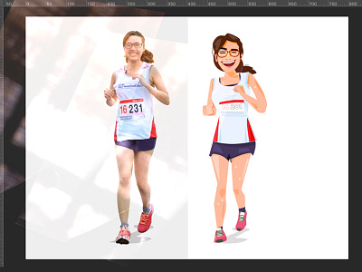 Character study - character illustration run runner running