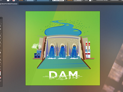 Dam dam illustration