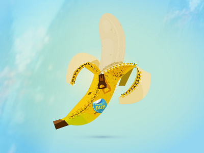 Zipped Banana banana easy illustration zip zipped