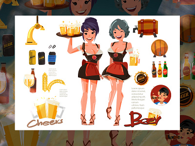 Beer beer female girl icon illustration october sexy vector