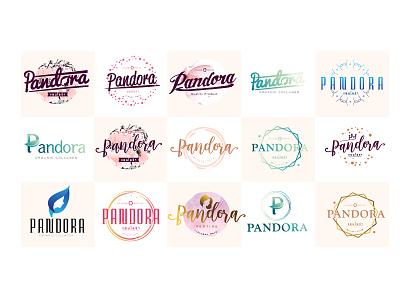 Pandora angkritth floral healthy illustration logo p vitamin