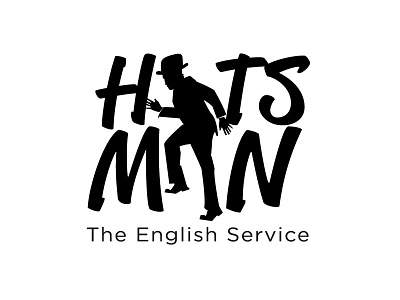 HATS MAN : The English service angkritth english hat hats learning logo logo design man school silhouette