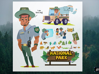 Park Staff character forest officer park staff