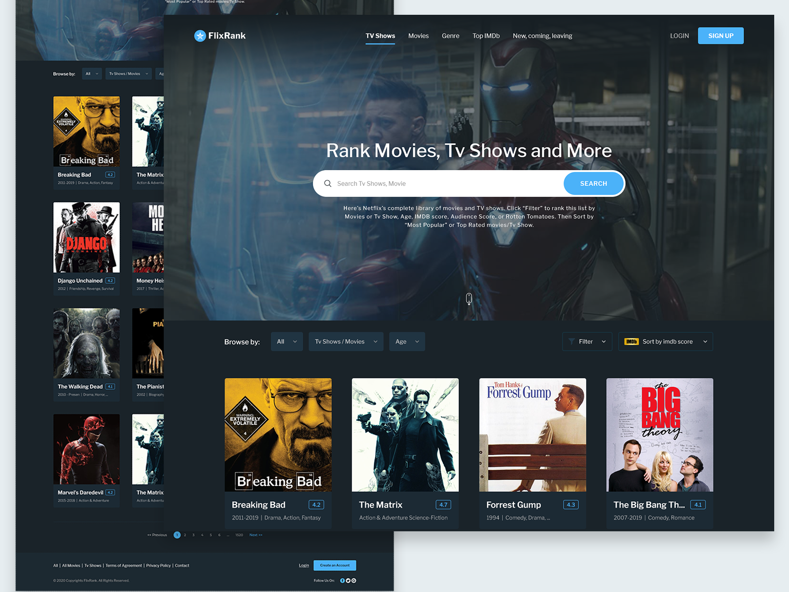  Design for Movies & TV Shows Ranking by Zeeshan Ijaz on Dribbble