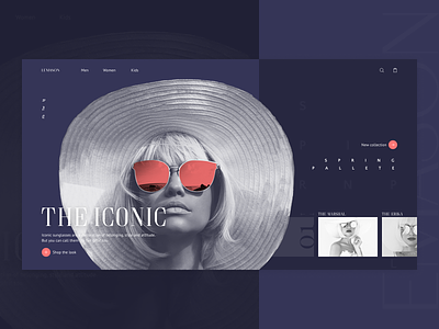 2. The Iconic branding design fashion illustration sunglasses ui ux web website wed design