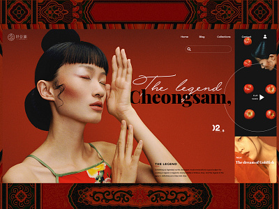 Cheongsam design dress fashion illustration ui ux web website wed design