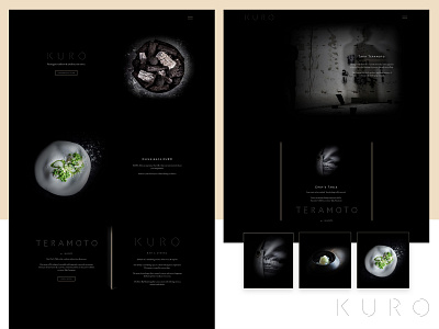 Kuro Restaurant Web Design design food foodie photography web design webflow