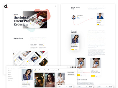 Talent Profile Case Study case study design ui ux web design