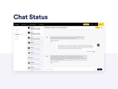 Chat Status Redesign chat design messenger product design ui ui design