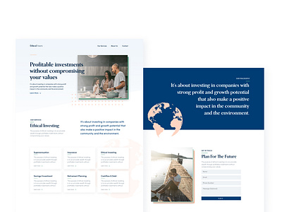 Landing Page Ethical Investment Firm