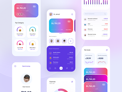 Finance: Mobile App Animation • Light & Dark mode by Olena Kychun 🇺🇦 ...