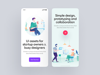 Nature Illustrations in UI ai app application business flat friendly grainy illustrations landing noisy presentation relationships support teamwork vector web website workflow