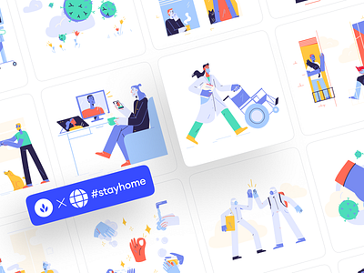 Pandemic is here now! app care colorful coronavirus covid19 homely illustrations landing mask medicine png quarantine security stayhome svg virus web workflow yoga