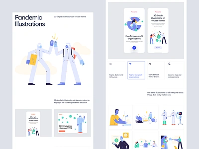 Pandemic Presentations 404 application craftwork illustration landing landing page landingpage svg vector web web page website