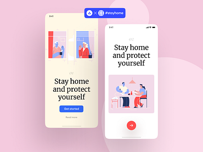 Stayhome Illustrations + UI = 🥰