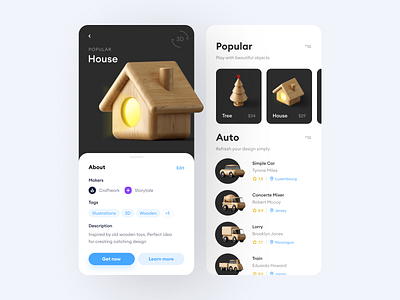 Wooden Toys Illustrations + Apps = 🏠