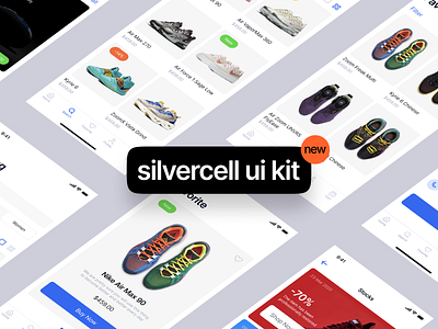 Introducing Silvercell iOS UI Kit app application craftwork illustration ios ios app design landing svg uikit uikits vector walkthrough web website