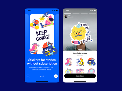 Keep Going Illustrations ✌️ affirmation app application craftwork design illustration illustrations instagram keep going motivation stickers stories vector