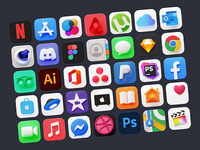 Meet new Flump 3D icons for macOS ❤️ 3d app apple colorful craftwork custom design icons illustrations mac macos product ui ux volumetric web