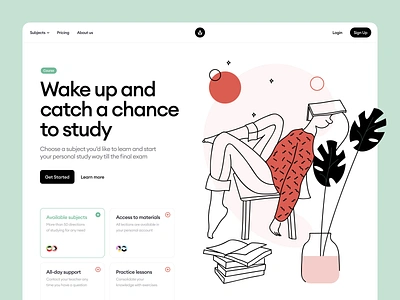 Wake up Illustrations 😴 asleep colorful craftwork design education illustrations sleeping typography ui ux uxui vector wakeup web website