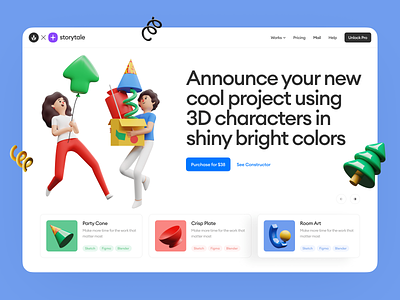Humanity Illustrations 🥰 3d bright colorful craftwork design humanity illustrations landing product ui ux web website