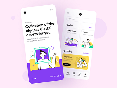 Easy Illustrations 👌 app application bright characters colorful craftwork design easy illustrations ui ux vector