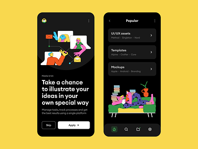 Meet Canny Illustrations 🖤 app application bright canny colorful contrast craftwork design illustrations launch new release ui vector