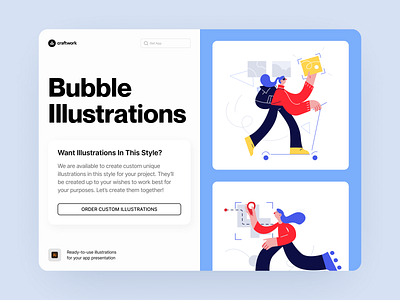 Bubble Illustrations 🛴 bubble colorful craftwork design illustration illustrations landing ui vector web website