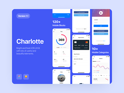 Charlotte iOS UI Kit Update 📱 app application charlotte craftwork design ios iphone mobile product ui update