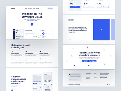 Method 4 React 💙🤍 app application code colorful craftwork design dev html landing method product react tech ui ux uxui vector web website wireframe