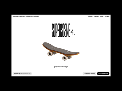 Superscene 4.1 🛹 3d application bestseller colorful craftwork design illustration illustrations product promo promotion skate skateboard ui uxui volumetric web website