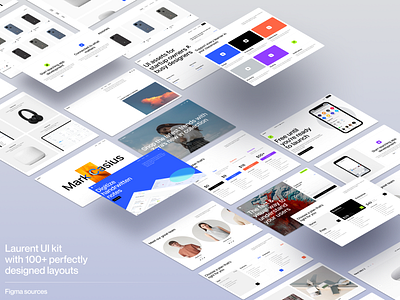 Laurent UI kit 🧡 application colorful craftwork design kit landing mockup new product ui ux uxui uxuidesign vector web website