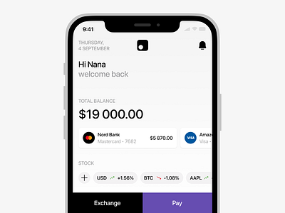 Nord Finance App iOS UI kit 🖤