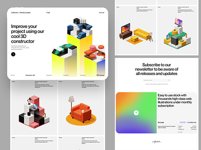 Isometrica 3D Constructor ❤️ 3d application constructor craftwork design illustration isometric product ui web website