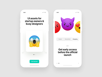 WIP: New 3D emojis 😱 🔜 3d app app design application craftwork design emoji emotions face illustration smile sneakpeek soon stickers superscene ui wip