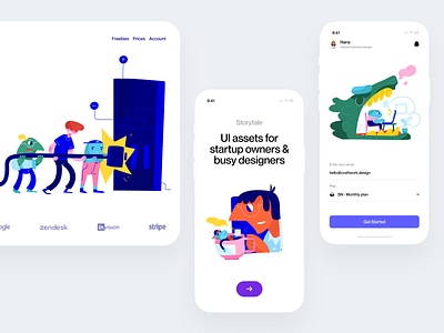 Cranks illustrations 🥰 application craftwork cranks design flat illustration landing product ui vector web website