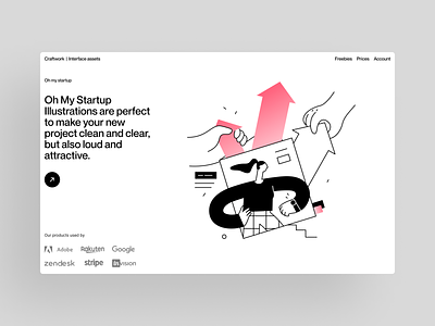 Oh My Startup illustrations ⭐️ application character craftwork design gradient illustration landing outline startup ui vector web website
