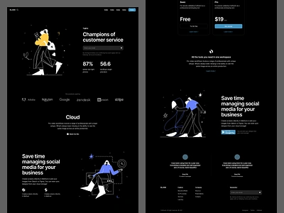 OSLO illustrations 2 💥 application black blank craftwork dark design illustration kit landing oslo product prototype theme ui uikit vector web website wireframe