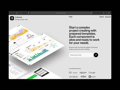 Motherboard UI Kit 🌿 application charts craftwork design flowchart graphs illustration landing prototyping statistics stats ui vector web website wireframe