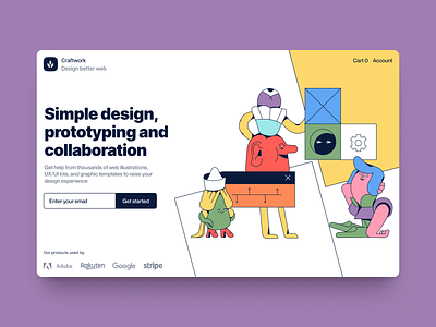 Sneak Freaks Illustrations 😈 application characters craftwork design flat freaks illustration illustrations landing new outline scene ui vector web website